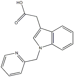 2-[1-(pyridin-2-ylmethyl)-1H-indol-3-yl]acetic acid,,结构式