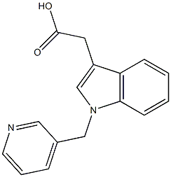 2-[1-(pyridin-3-ylmethyl)-1H-indol-3-yl]acetic acid 结构式