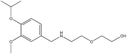 2-[2-({[3-methoxy-4-(propan-2-yloxy)phenyl]methyl}amino)ethoxy]ethan-1-ol,,结构式