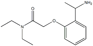 2-[2-(1-aminoethyl)phenoxy]-N,N-diethylacetamide 化学構造式