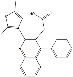 2-[2-(2,5-dimethylthiophen-3-yl)-4-phenylquinolin-3-yl]acetic acid