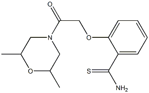 2-[2-(2,6-dimethylmorpholin-4-yl)-2-oxoethoxy]benzene-1-carbothioamide,,结构式