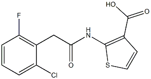 2-[2-(2-chloro-6-fluorophenyl)acetamido]thiophene-3-carboxylic acid,,结构式