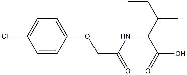 2-[2-(4-chlorophenoxy)acetamido]-3-methylpentanoic acid Struktur