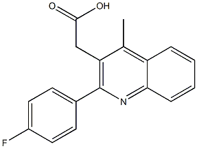 2-[2-(4-fluorophenyl)-4-methylquinolin-3-yl]acetic acid,,结构式