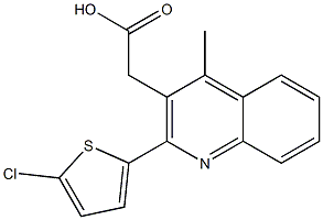 2-[2-(5-chlorothiophen-2-yl)-4-methylquinolin-3-yl]acetic acid Structure