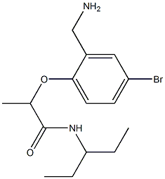 2-[2-(aminomethyl)-4-bromophenoxy]-N-(pentan-3-yl)propanamide|