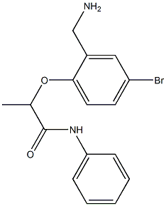 2-[2-(aminomethyl)-4-bromophenoxy]-N-phenylpropanamide,,结构式