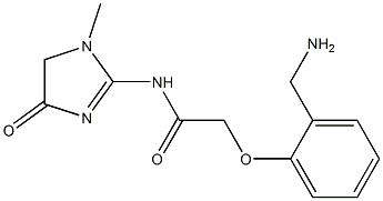 2-[2-(aminomethyl)phenoxy]-N-(1-methyl-4-oxo-4,5-dihydro-1H-imidazol-2-yl)acetamide 化学構造式