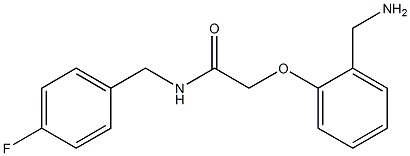 2-[2-(aminomethyl)phenoxy]-N-(4-fluorobenzyl)acetamide Struktur