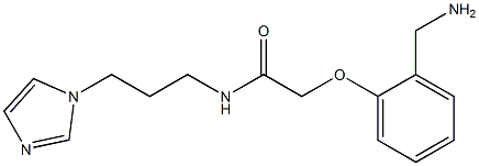 2-[2-(aminomethyl)phenoxy]-N-[3-(1H-imidazol-1-yl)propyl]acetamide 结构式