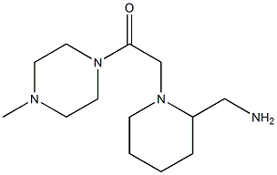 2-[2-(aminomethyl)piperidin-1-yl]-1-(4-methylpiperazin-1-yl)ethan-1-one,,结构式