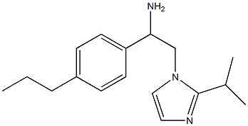 2-[2-(propan-2-yl)-1H-imidazol-1-yl]-1-(4-propylphenyl)ethan-1-amine 结构式