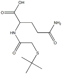 2-[2-(tert-butylsulfanyl)acetamido]-4-carbamoylbutanoic acid,,结构式