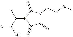 2-[3-(2-methoxyethyl)-2,4,5-trioxoimidazolidin-1-yl]propanoic acid Structure