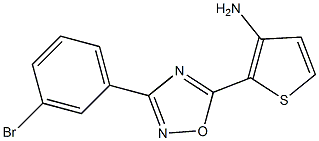 2-[3-(3-bromophenyl)-1,2,4-oxadiazol-5-yl]thiophen-3-amine Structure