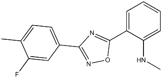 2-[3-(3-fluoro-4-methylphenyl)-1,2,4-oxadiazol-5-yl]-N-methylaniline 结构式