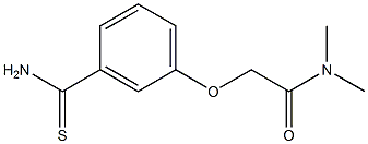2-[3-(aminocarbonothioyl)phenoxy]-N,N-dimethylacetamide Struktur