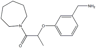 2-[3-(aminomethyl)phenoxy]-1-(azepan-1-yl)propan-1-one 化学構造式