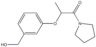 2-[3-(hydroxymethyl)phenoxy]-1-(pyrrolidin-1-yl)propan-1-one Struktur