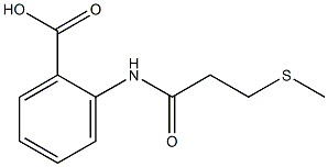 2-[3-(methylsulfanyl)propanamido]benzoic acid 化学構造式