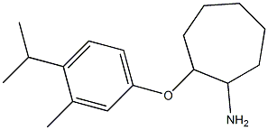 2-[3-methyl-4-(propan-2-yl)phenoxy]cycloheptan-1-amine,,结构式