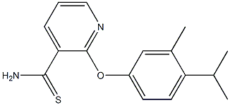 2-[3-methyl-4-(propan-2-yl)phenoxy]pyridine-3-carbothioamide 化学構造式