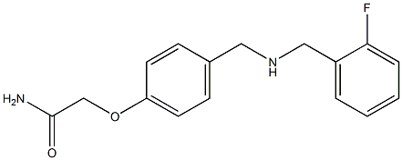 2-[4-({[(2-fluorophenyl)methyl]amino}methyl)phenoxy]acetamide,,结构式