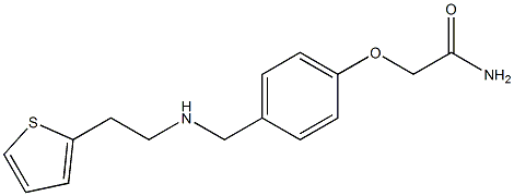 2-[4-({[2-(thiophen-2-yl)ethyl]amino}methyl)phenoxy]acetamide Structure