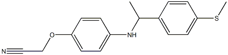 2-[4-({1-[4-(methylsulfanyl)phenyl]ethyl}amino)phenoxy]acetonitrile Structure