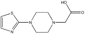 2-[4-(1,3-thiazol-2-yl)piperazin-1-yl]acetic acid 化学構造式