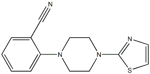 2-[4-(1,3-thiazol-2-yl)piperazin-1-yl]benzonitrile 化学構造式