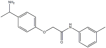 2-[4-(1-aminoethyl)phenoxy]-N-(3-methylphenyl)acetamide,,结构式