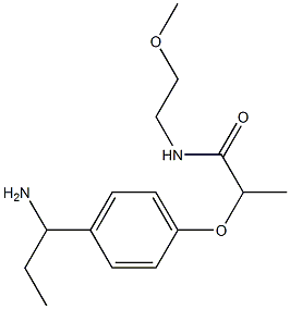 2-[4-(1-aminopropyl)phenoxy]-N-(2-methoxyethyl)propanamide