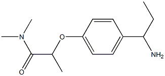 2-[4-(1-aminopropyl)phenoxy]-N,N-dimethylpropanamide Structure