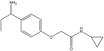 2-[4-(1-aminopropyl)phenoxy]-N-cyclopropylacetamide Structure