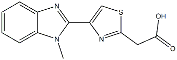 2-[4-(1-methyl-1H-1,3-benzodiazol-2-yl)-1,3-thiazol-2-yl]acetic acid Structure