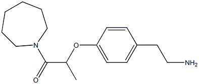 2-[4-(2-aminoethyl)phenoxy]-1-(azepan-1-yl)propan-1-one 结构式