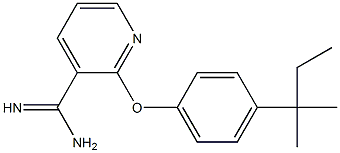 2-[4-(2-methylbutan-2-yl)phenoxy]pyridine-3-carboximidamide Structure