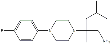 2-[4-(4-fluorophenyl)piperazin-1-yl]-2,4-dimethylpentan-1-amine,,结构式