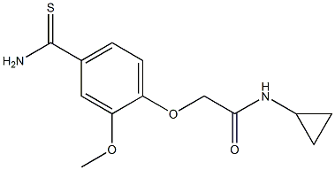 2-[4-(aminocarbonothioyl)-2-methoxyphenoxy]-N-cyclopropylacetamide Structure