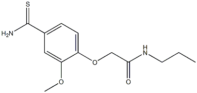 2-[4-(aminocarbonothioyl)-2-methoxyphenoxy]-N-propylacetamide Structure