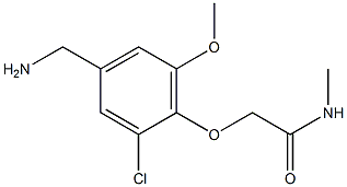 2-[4-(aminomethyl)-2-chloro-6-methoxyphenoxy]-N-methylacetamide 结构式
