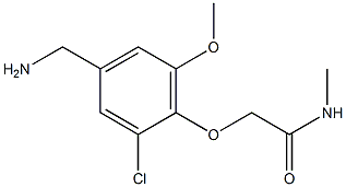 2-[4-(aminomethyl)-2-chloro-6-methoxyphenoxy]-N-methylacetamide,,结构式