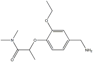 2-[4-(aminomethyl)-2-ethoxyphenoxy]-N,N-dimethylpropanamide 化学構造式
