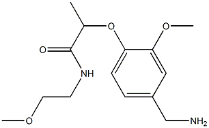 2-[4-(aminomethyl)-2-methoxyphenoxy]-N-(2-methoxyethyl)propanamide 结构式