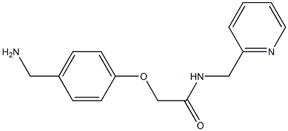 2-[4-(aminomethyl)phenoxy]-N-(pyridin-2-ylmethyl)acetamide 结构式