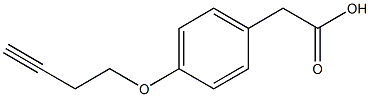 2-[4-(but-3-yn-1-yloxy)phenyl]acetic acid,,结构式