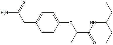 2-[4-(carbamothioylmethyl)phenoxy]-N-(pentan-3-yl)propanamide Structure