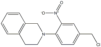 2-[4-(chloromethyl)-2-nitrophenyl]-1,2,3,4-tetrahydroisoquinoline 化学構造式